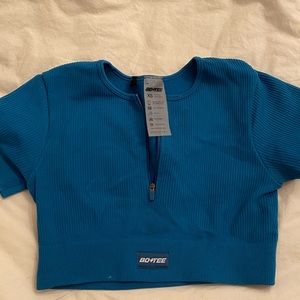 Bo+Tee Blue Workout Top
